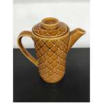 VINTAGE Ceramic Coffee Pot w Basket Weave Texture | Japan 