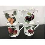 Queen's Royal Horticulture Society Bone China Mugs | Hooker's Fruit | Lot of 4  