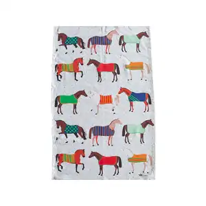 Horses Cotton Kitchen Tea Towel