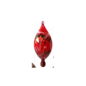 Red Blown Glass Painted Bauble - Made In WA - Round