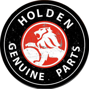 Holden Genuine Parts Tin Sign - Round
