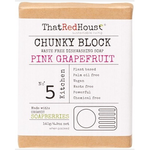 Chunky Block - Waste Free Dishwashing Soap - Pink Grapefruit