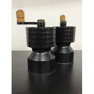 VINTAGE Salter England Cast Iron Salt and Pepper Mills 