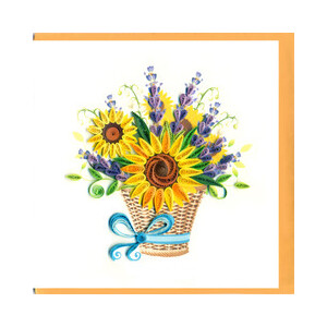 Sunflower Greeting Card -Handmade Quilling - Blank
