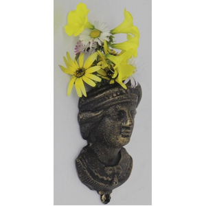 Lady Head Flower Holder - Cast Iron