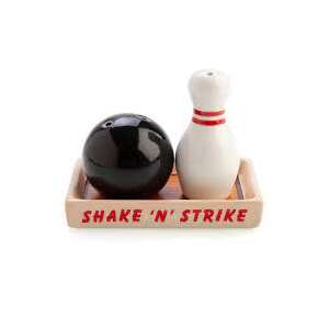 10 Pin Bowling Ball Salt and Pepper Shakers