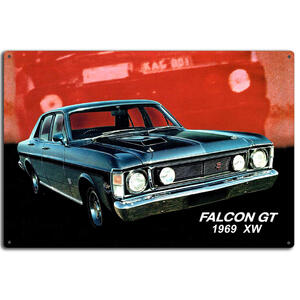 1969 Ford Falcon GT XW - Car Tin Sign