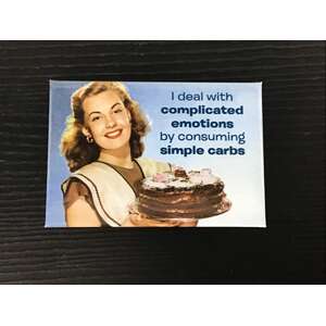 Consuming Simple Carbs - Funny Fridge Magnet Retro Humour 