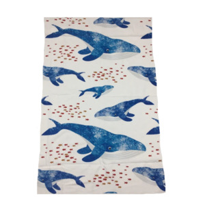 Blue Whale Cotton Kitchen Tea Towel