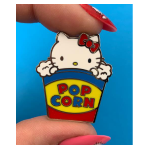 Hello Kitty Popcorn Enamel Pin - Erstwilder - Hello Kitty
