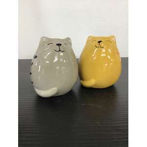 Fat Cat Salt & Pepper Shakers - Ceramic 