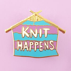 Knit Happens Lapel Pin