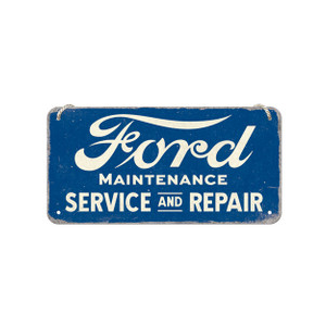 Ford Maintenance Service & Repair  - Hanging Tin Sign 20 x 10 cm - Nostalgic Art