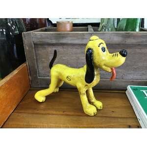 Cast Iron Pluto Dog Figurine | 12 cm Tall | Reproduction