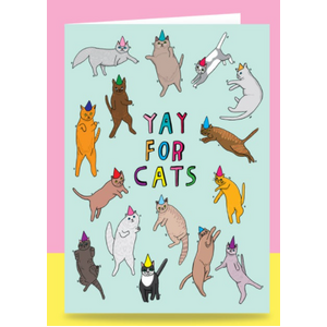 Yay for Cats | Cat Greetings Card | Able And Game