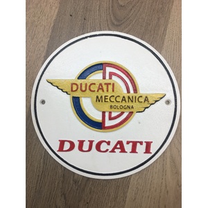 Cast Iron Ducati Sign