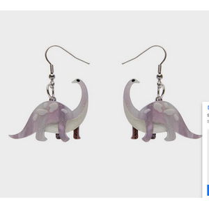 I'll Be Brach Purple Earrings | Erstwilder | Dinosauria May 2021
