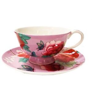 Tea Cup & Saucer Pink - Anna Chandler