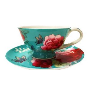 Tea Cup & Saucer Aqua | Anna Chandler