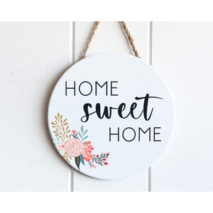 Hanging Ceramic Wall Plaque - Home Sweet Home