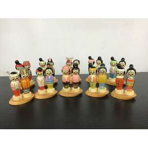 VINTAGE Burmese Wooden Dolls - Kokeshi Style - Lot of 10 Pairs