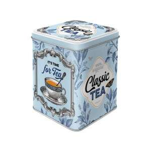 Small Tea Storage Tin - Classic - Hinged Lid
