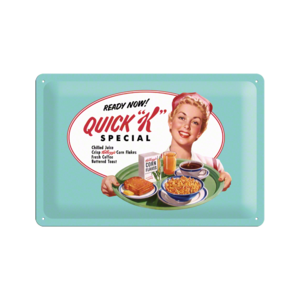 Quick K Kellogg's - Medium Tin Sign - Nostalgic Art