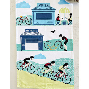 Cycling Tea Towel - Cotton