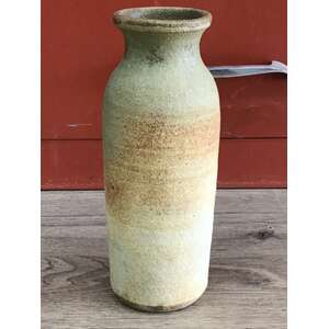 Sand Textured Studio Pottery Vase | Stamped | 21.5 cm Tall 
