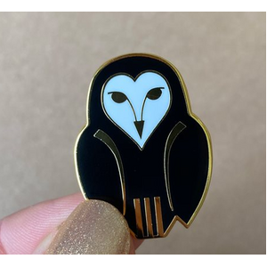 Owl Ornamental Enamel Pin - Erstwilder - Art Nouveau 2