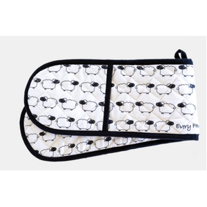 Black Sheep Double Oven Glove | 100% Cotton | Australian Design