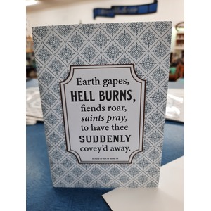 Greeting's Card - Hell Burns - Made In WA Blue