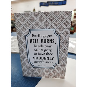 Greeting's Card - Hell Burns - Made In WA Brown
