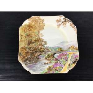Shelley Bone China Side Plate - Heather - Square 