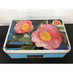 VINTAGE Cadbury Biscuit Tin - Pink Camelia Design 