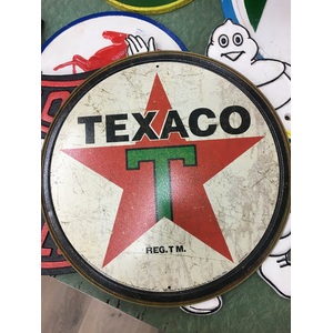 Texaco Round Tin Sign - 30 cm 
