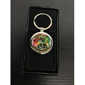 Shifting Gears Drinking Beers Dirt Bike Metal Keyring | Retro Keychain