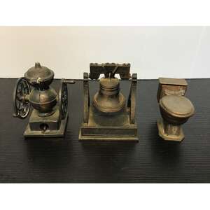 VINTAGE Novelty Pencil Sharpeners | Die Cast Metal Miniatures x 3