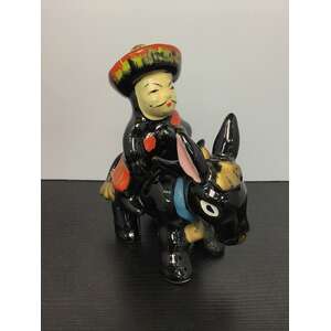 MCM Mexican Man & Donkey Ornament | Made in Japan | 13 cm Tall 