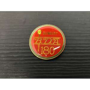 VINTAGE Bunbury BDA Darts Association 180 Enamel Pin | Red