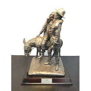 Silent Soldiers | Man With Donkey Figurine | Gibson Collectible