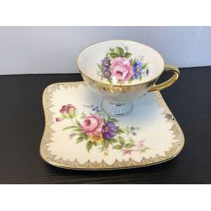 VINTAGE Rembrandt Australia Tea Cup Duo 464 | Floral 