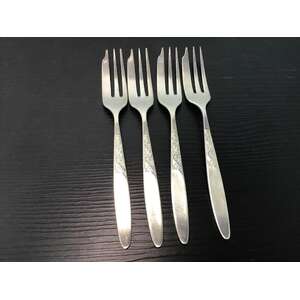 VINTAGE Grosvenor Silver Plate Christine Cake Forks x 4