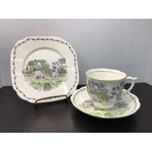 VINTAGE Bell China Tea Cup Trio | Crinoline Lady 