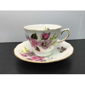 VINTAGE Royal Vale Tea Cup Duo | Pink Floral 