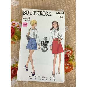VINTAGE Butterick 5644 Sewing Pattern - Misses' Skirt 68.5 cm Waist 