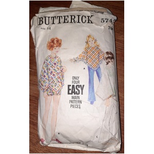 Butterick | Vintage Sewing Pattern | 5744 Girls Poncho & Pants 1960s 1970s