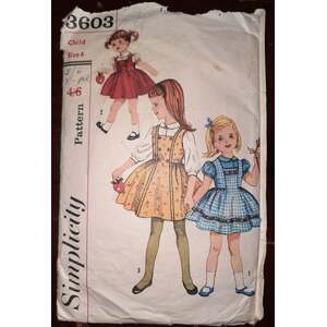 Simplicity | Vintage Sewing Pattern | 3603 Child Size 6 1950s