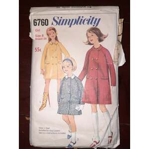 Simplicity | Vintage Sewing Pattern | 6760 Girl Size 8 1960s
