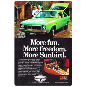 Holden Sunbird - Retro Tin Sign - 20 x 30 cm